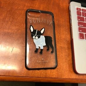 IPHONE 8 +PLUS kate spade case dog bonjour antione